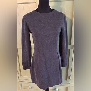 Zara Dark Gray Long Sleeve Sweater Dress